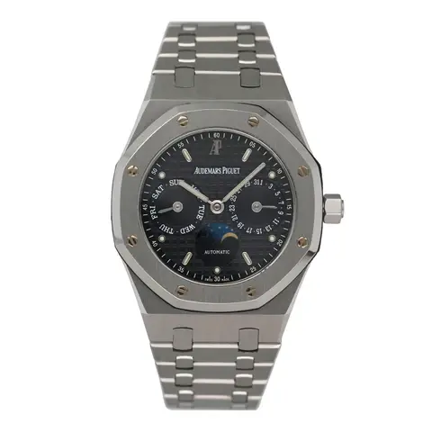 Audemars Piguet Royal Oak 25594ST Blue Dial Moonphase Mens Watch