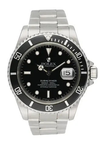 Rolex Oyster Perpetual Submariner 16610 Men's Watch Box & Papers