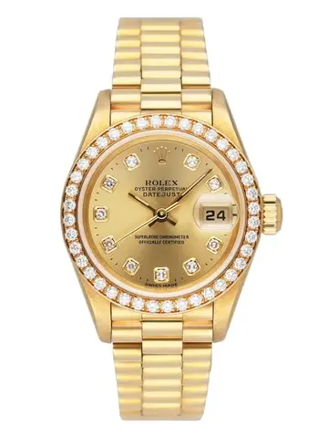 Rolex Datejust 79178 Diamond Yellow Gold Ladies Watch Box Papers