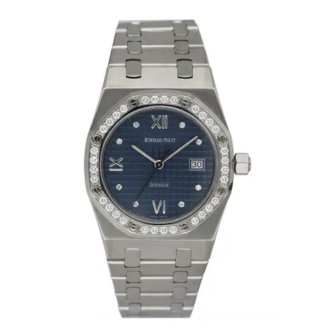 Audemars Piguet 15088ST Diamond Blue Dial Ladies Watch Box Papers