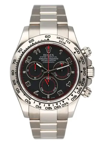 Rolex Daytona 116509 Black Dial 18K White Gold Mens Watch