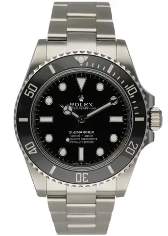 Rolex Submariner 124060 No Date Mens Watch Box & Papers