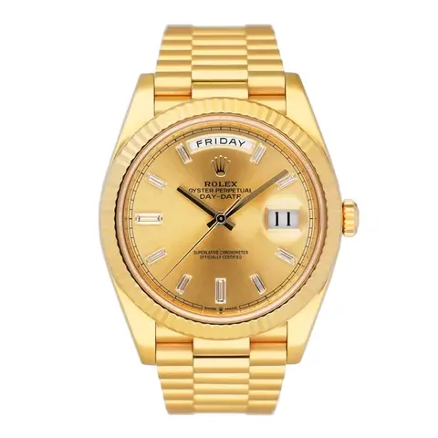 Rolex Day-Date 228238 Diamond Champagne Dial Mens Watch Box Papers
