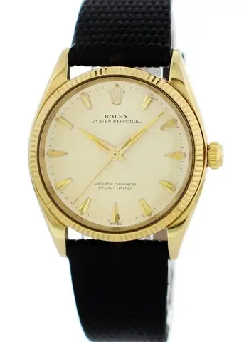 Vintage Rolex Oyster Perpetual 18K Yellow Gold 1005 Mens Watch