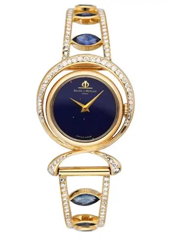 Baume & Mercier 36663 9 Lapis Dial Ladies Watch