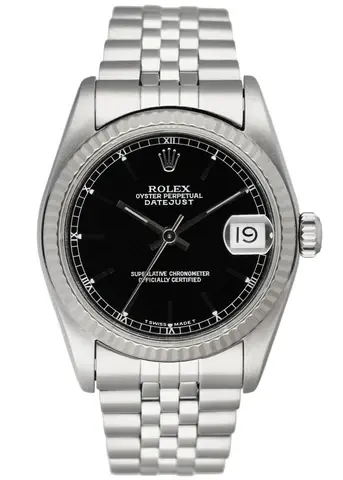 Rolex Datejust 68274 Black Dial Midsize Ladies Watch