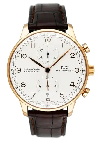 IWC Portugieser IW371402 18K Yellow Gold Mens Watch Box Papers