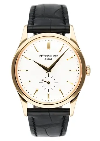 Patek Philippe Calatrava 5196J Yellow Gold Mens Watch Box Papers