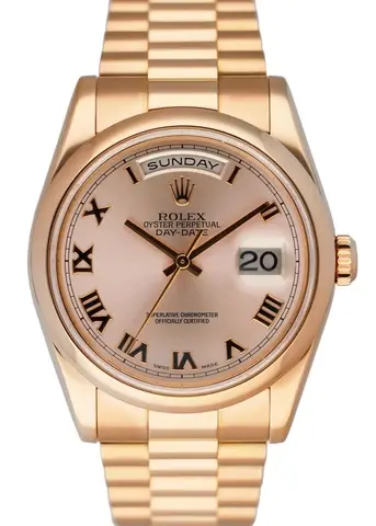 Rolex Day Date 118205 18K Rose Gold Mens Watch