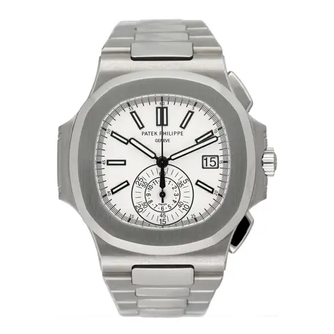 Patek Philippe Nautilus 5980/1A-019 White Dial Mens Watch Box Papers