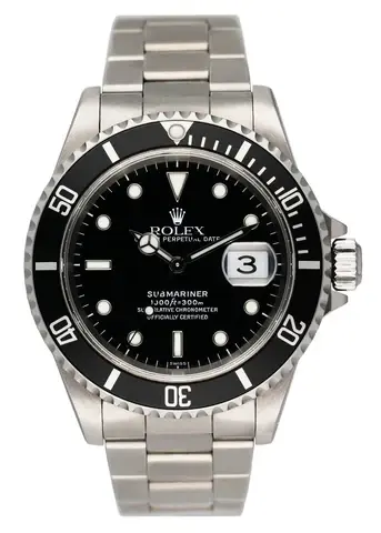 Rolex Submariner Date 16610 Mens Watch Box Papers