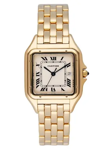 Cartier Panthere 887968 18K Yellow Gold Mens Watch Box And Papers