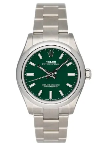 Rolex Oyster Perpetual 277200 Green Dial Ladies Watch Papers