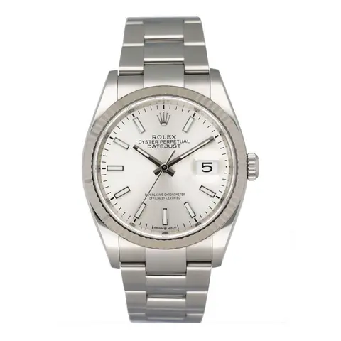 Rolex Datejust 126234 Silver Dial Mens Watch Box Papers
