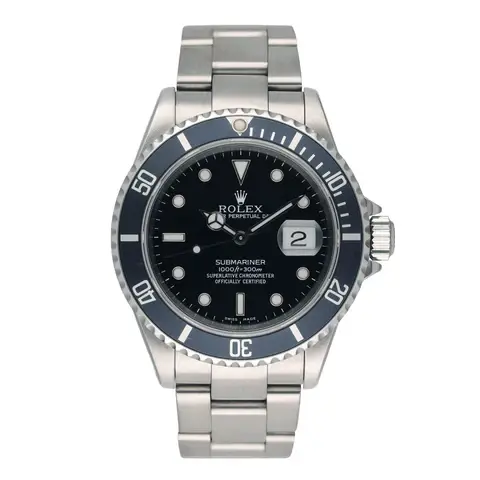 Rolex Submariner Date 16610 Mens Watch Box Papers