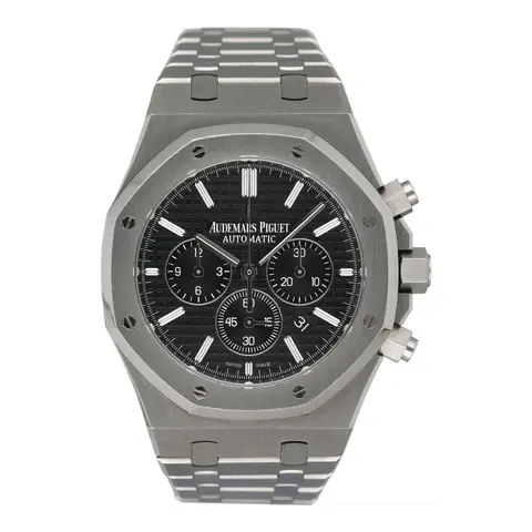 Audemars Piguet Royal Oak 26320ST Black Dial Mens Watch Box Papers