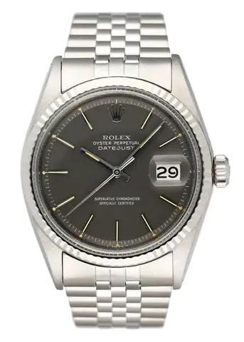 Rolex Datejust 1601 Gray Dial Stainless Steel Mens Watch