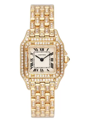 Cartier Panthere WF3072FF 18K Yellow Gold & Diamond Ladies Watch