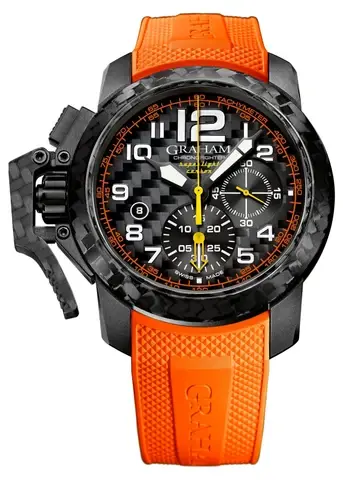 New Graham Chronofighter Oversize Superlight Carbon Orange Mens Watch