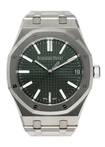 Audemars Piguet Royal Oak 15510ST Green Dial Mens Watch Box Papers
