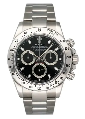 Rolex Daytona 116520 Black Dial Steel Mens Watch Box Papers