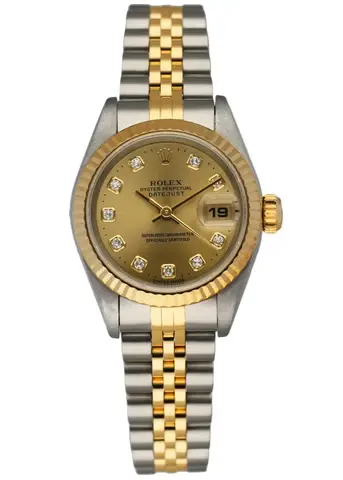 Rolex Datejust 69173 Diamond Champagne Dial Ladies Watch