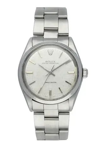Rolex Oyster Perpetual Precision 5500 Linen Dial Watch