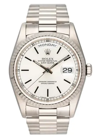 Rolex Day-Date President 18239 18K White Gold Mens Watch