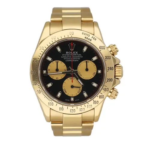 Rolex Daytona 116528 Black Dial Mens Watch Box Paper