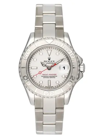 Rolex Yacht-Master Date 169622 Platinum Stainless Steel Ladies Watch