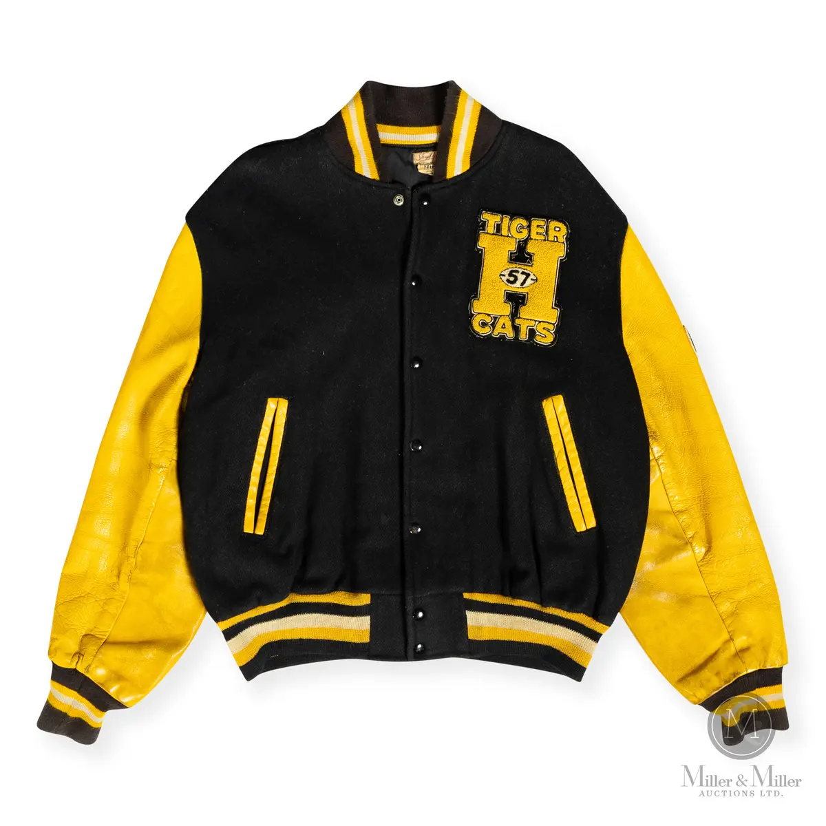1957 Hamilton Tigercats Championship Jacket Attributed to Ed Bevan w/ Lighter