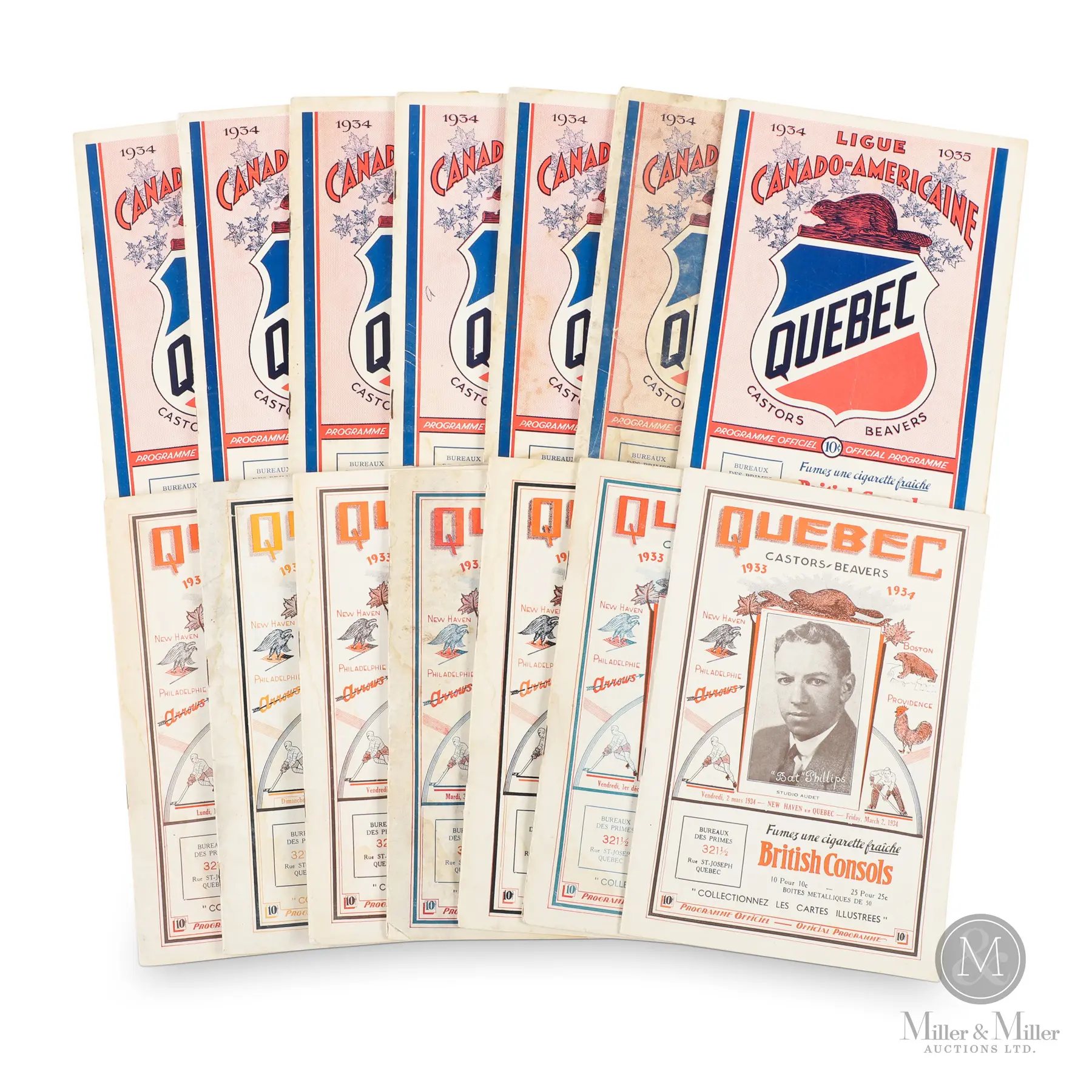 1933-35 Quebec Castors Program Collection (14)