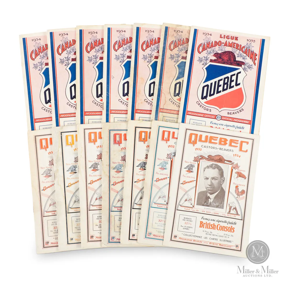 1933-35 Quebec Castors Program Collection (14)
