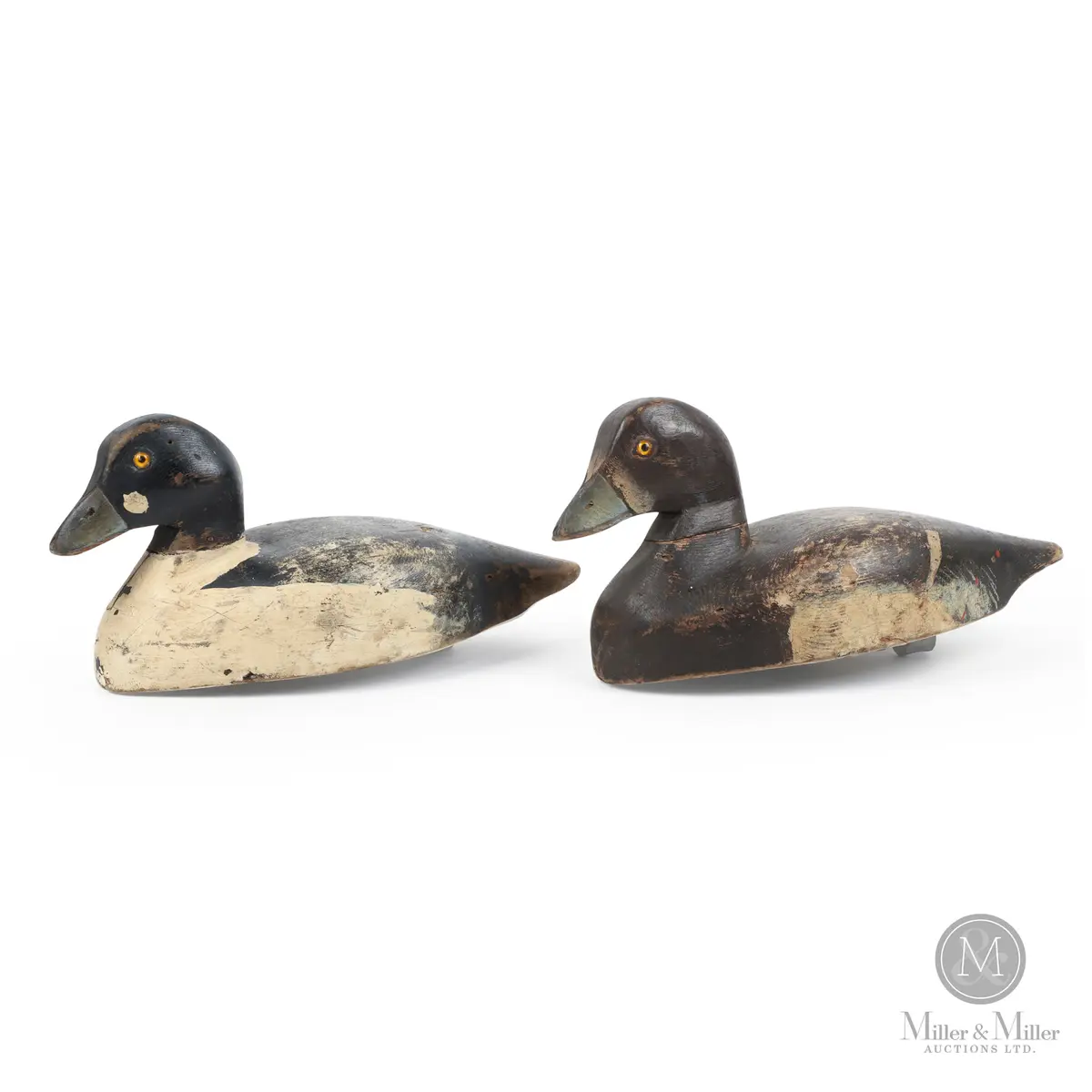 Pair of Unknown Golden Eye Decoys