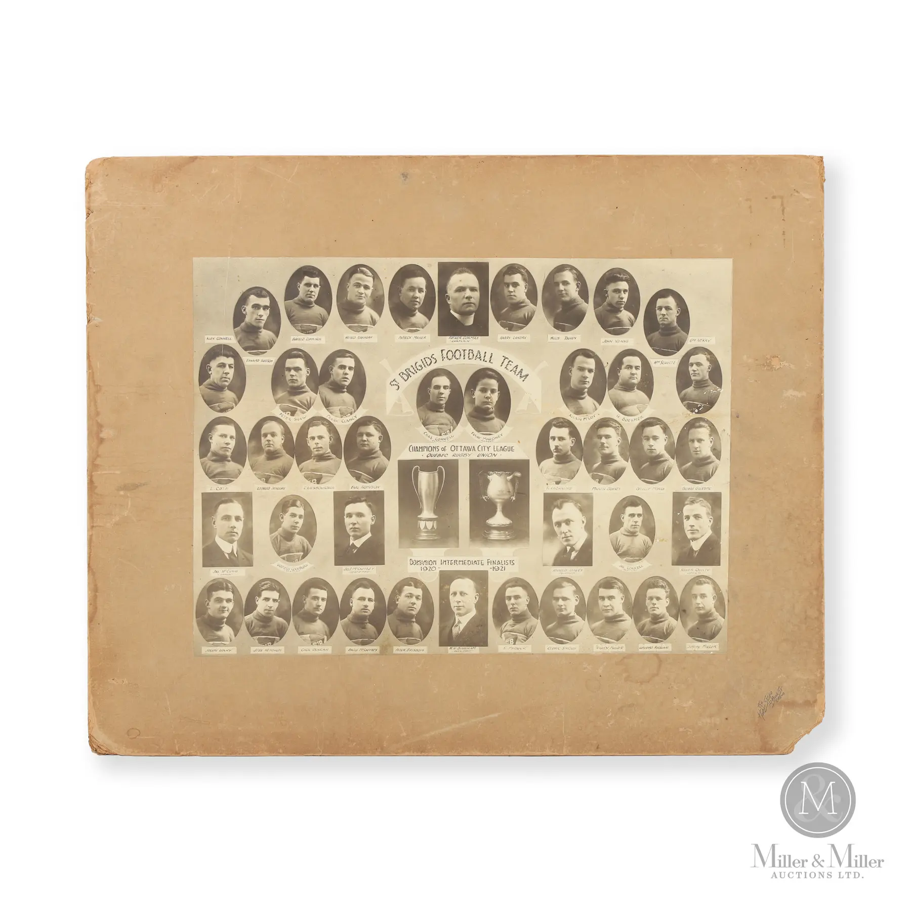 1920-21 St. Bridges Football Team Photo w/ Clancy