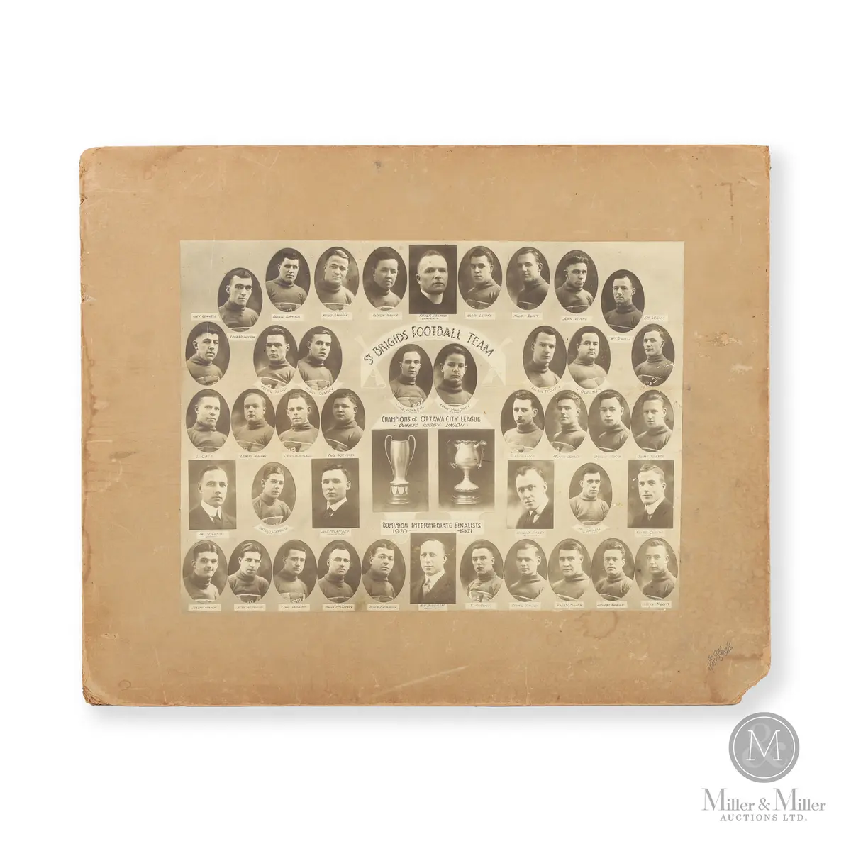 1920-21 St. Bridges Football Team Photo w/ Clancy