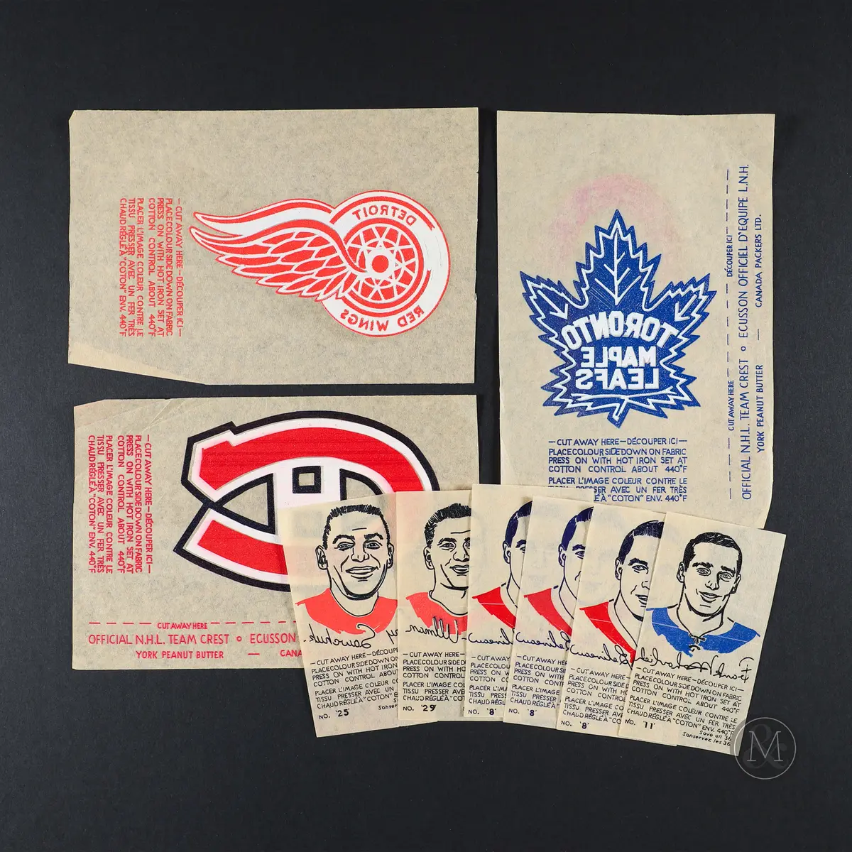 1962-63 Hockey Iron on Transfers (24)