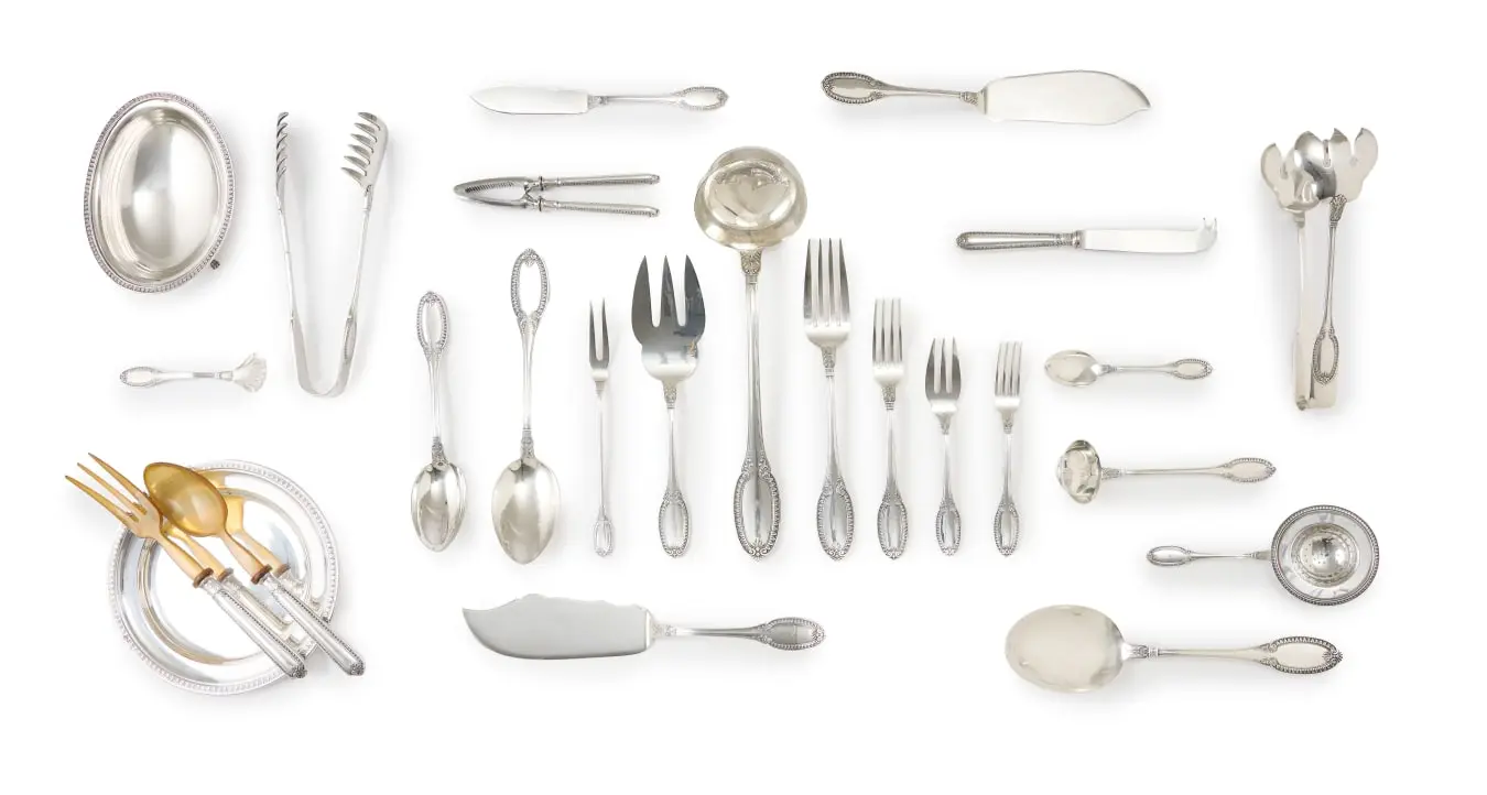 A set of Italian silver 'Empire' pattern flatware, Clementi Buccellati