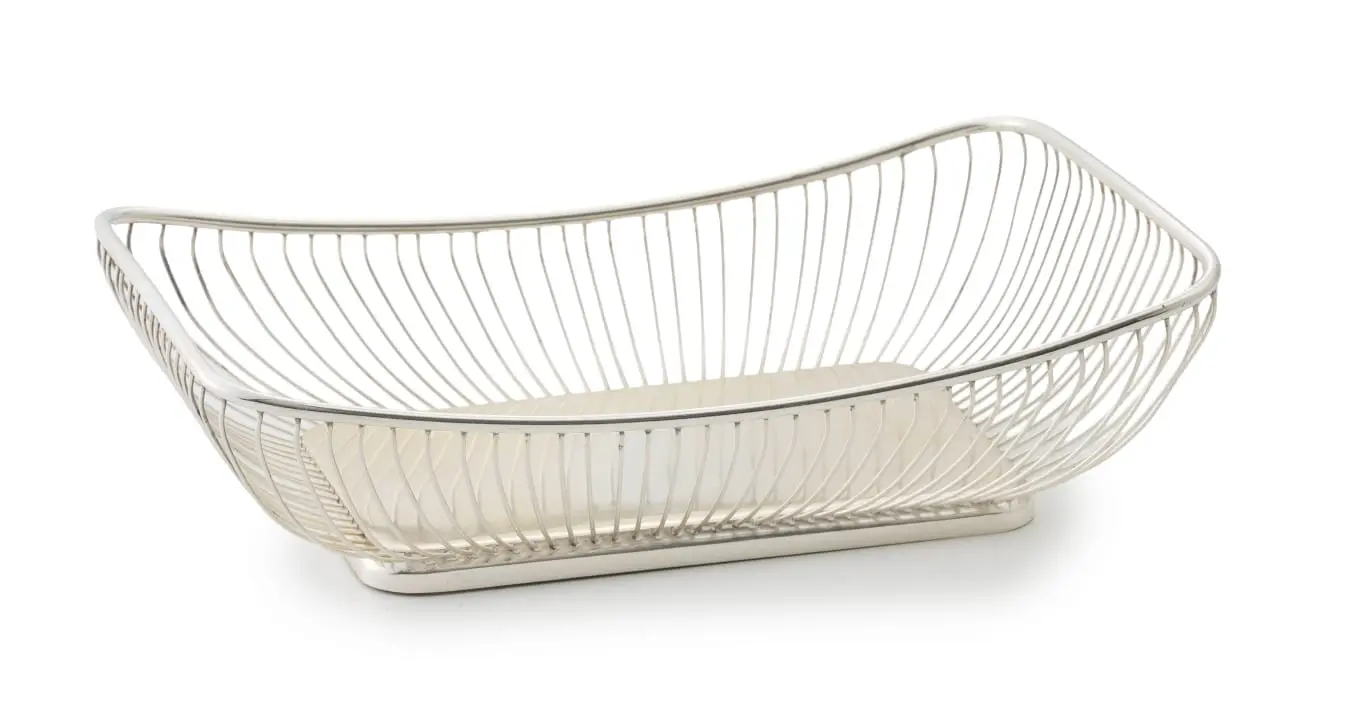 An Italian silver-plated breadbasket, 20th century