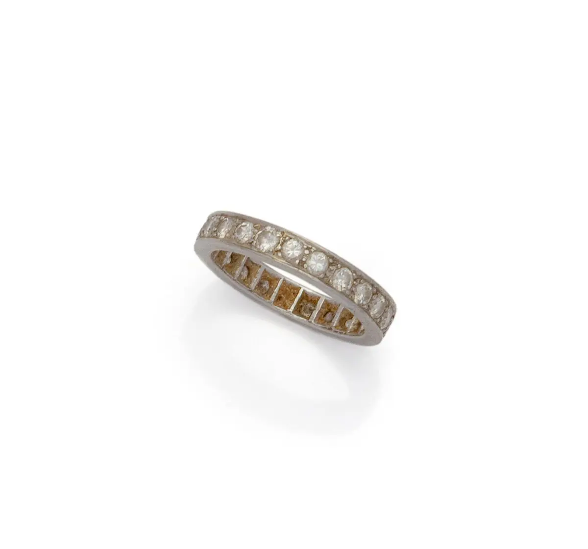 ALLIANCE AMERICAINE en platine (850/1000) ornée de 23 diaman - Lot 79