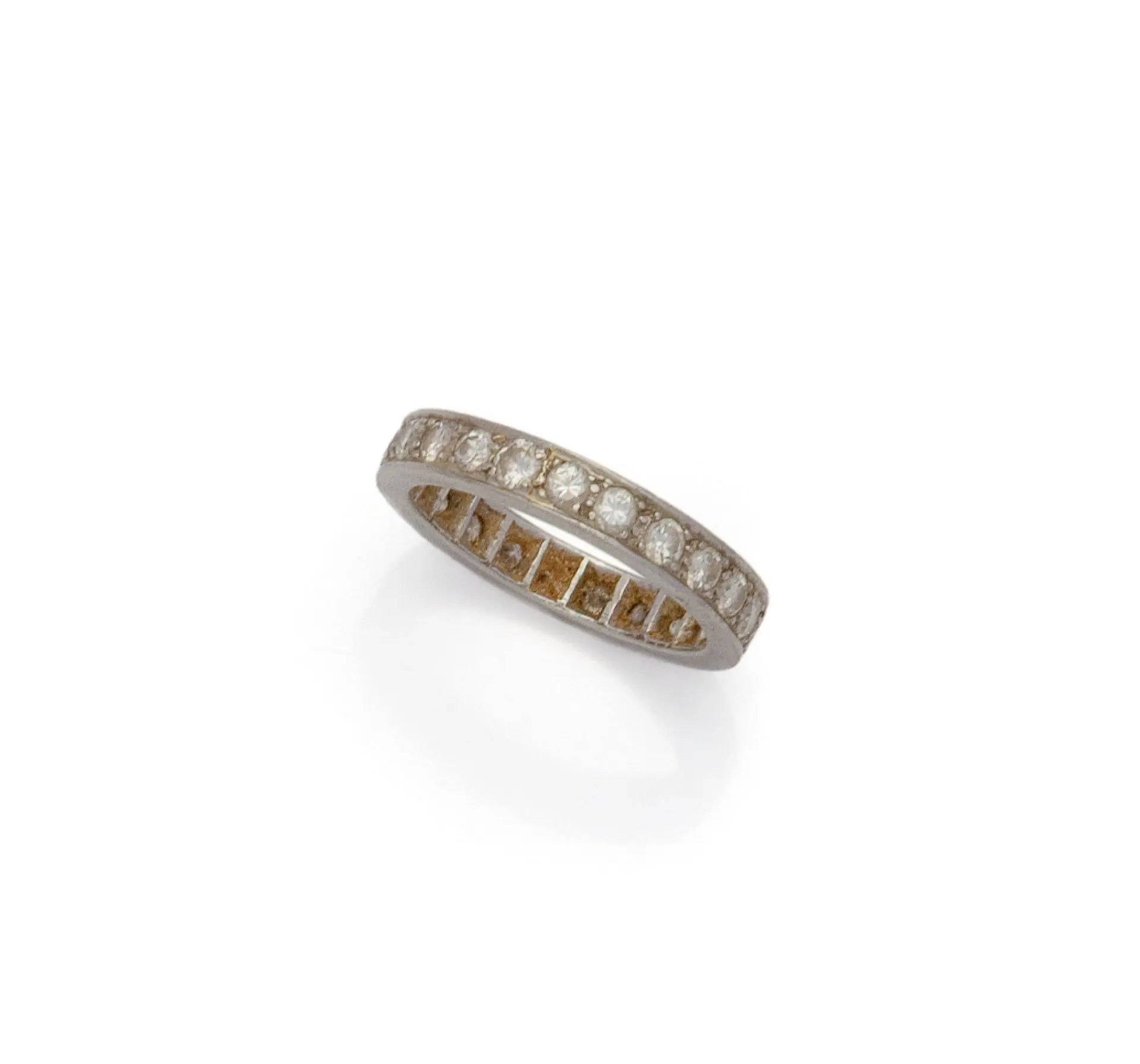 ALLIANCE AMERICAINE en platine (850/1000) ornée de 23 diaman - Lot 79