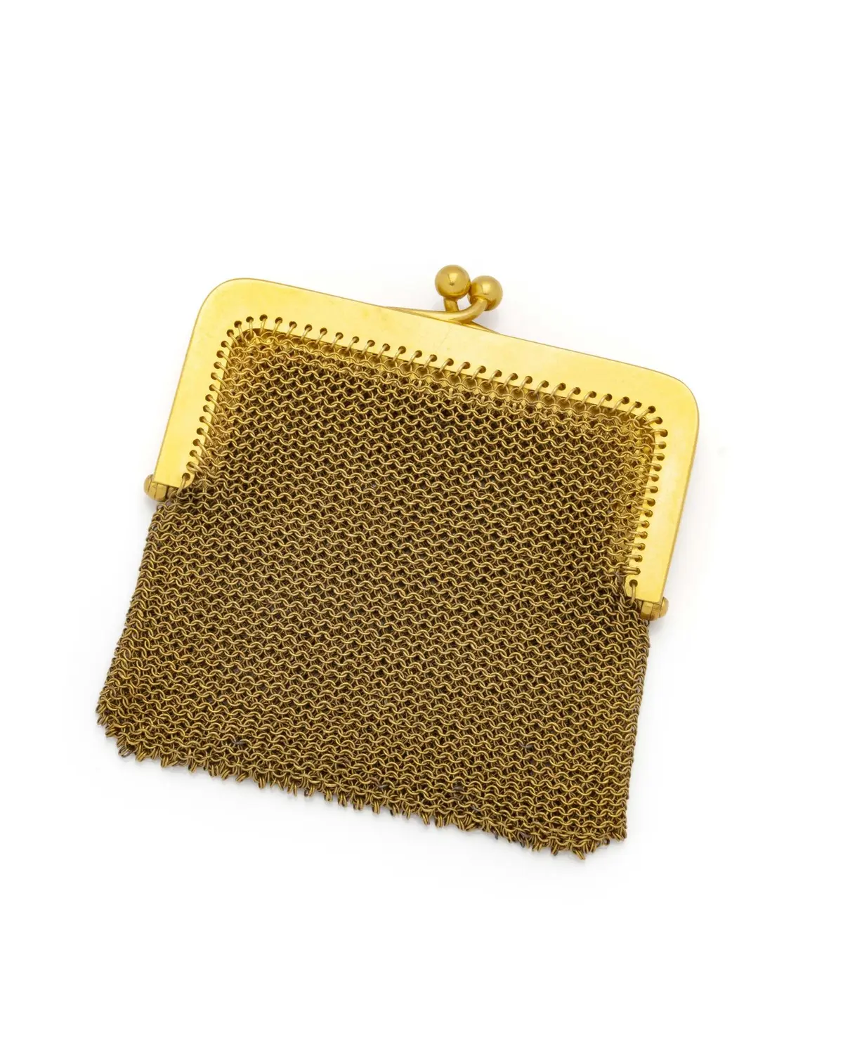 BOURSE COTTE DE MAILLE en or jaune 18K (750/1000) à double - Lot 289