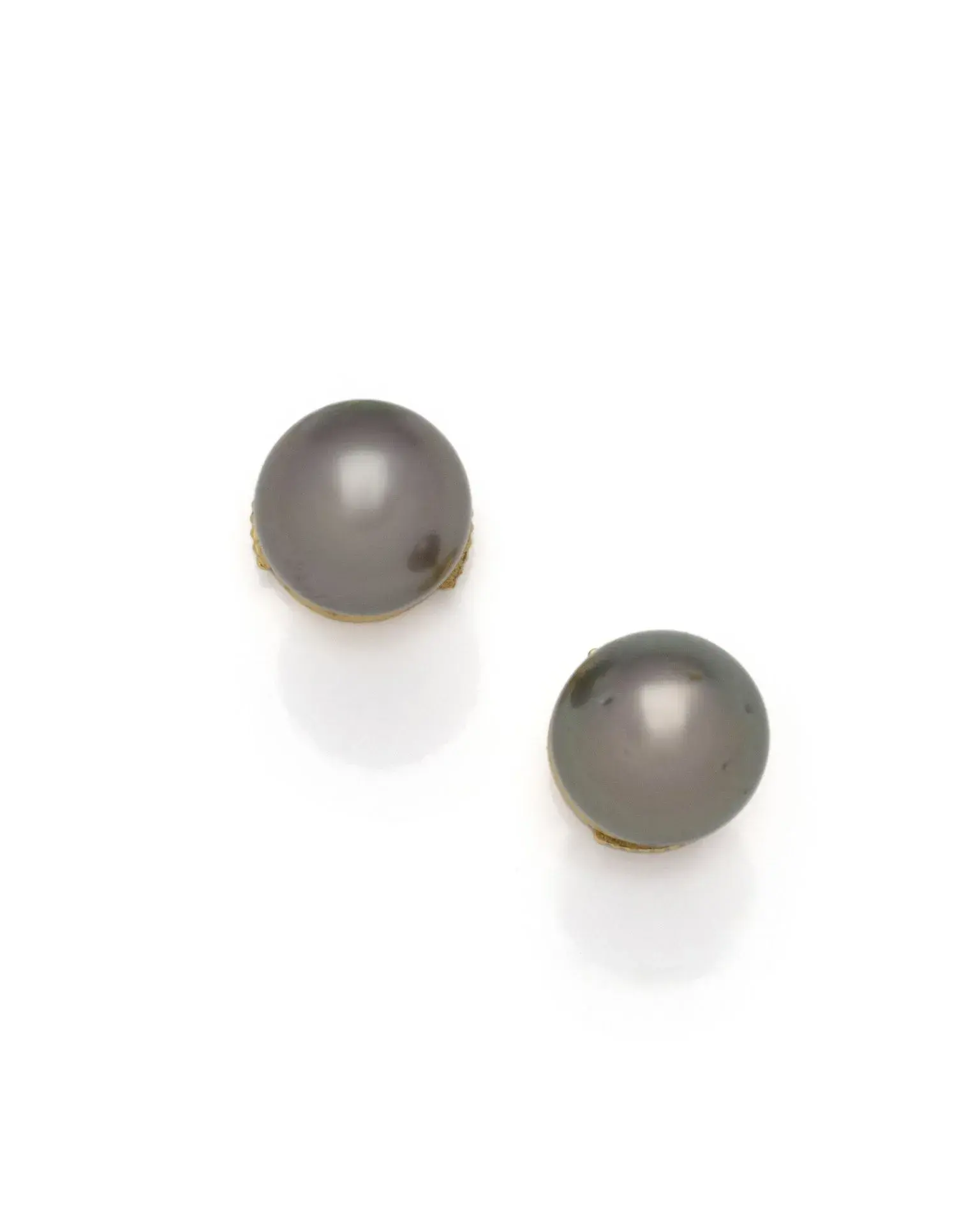 PAIRE DE PUCES D’OREILLE en or jaune 18K (750/1000) ornée d’ - Lot 276