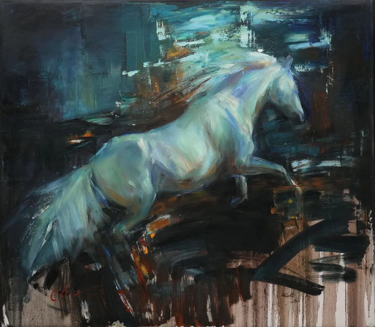 White Phantom Stallion - Sergei Chernyakovsky