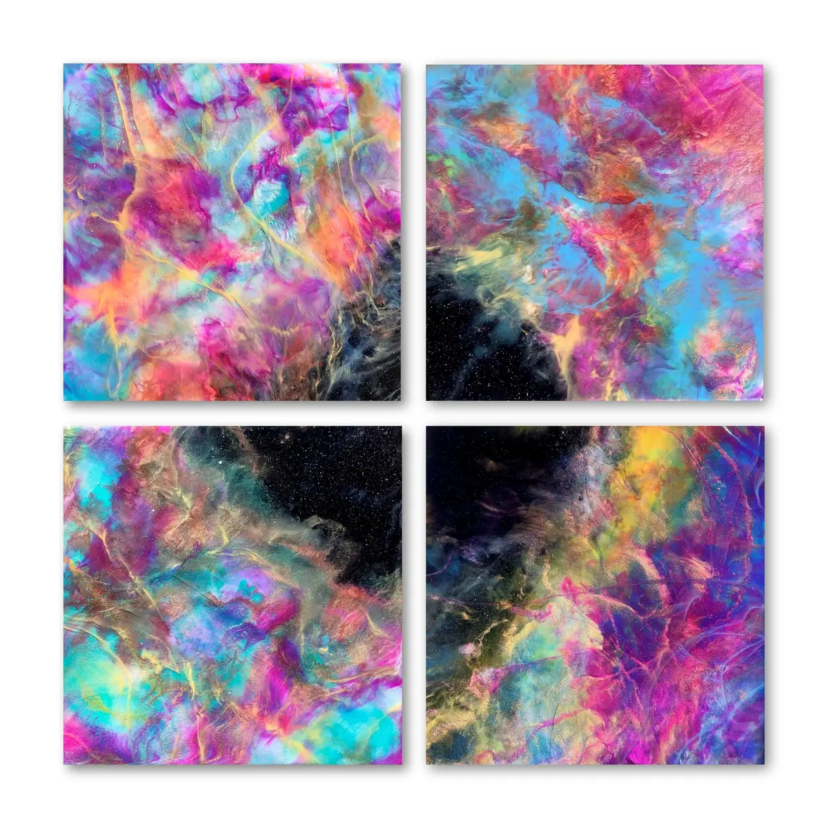Luminquill Nebula (Quadtych) - Tiffani Buteau