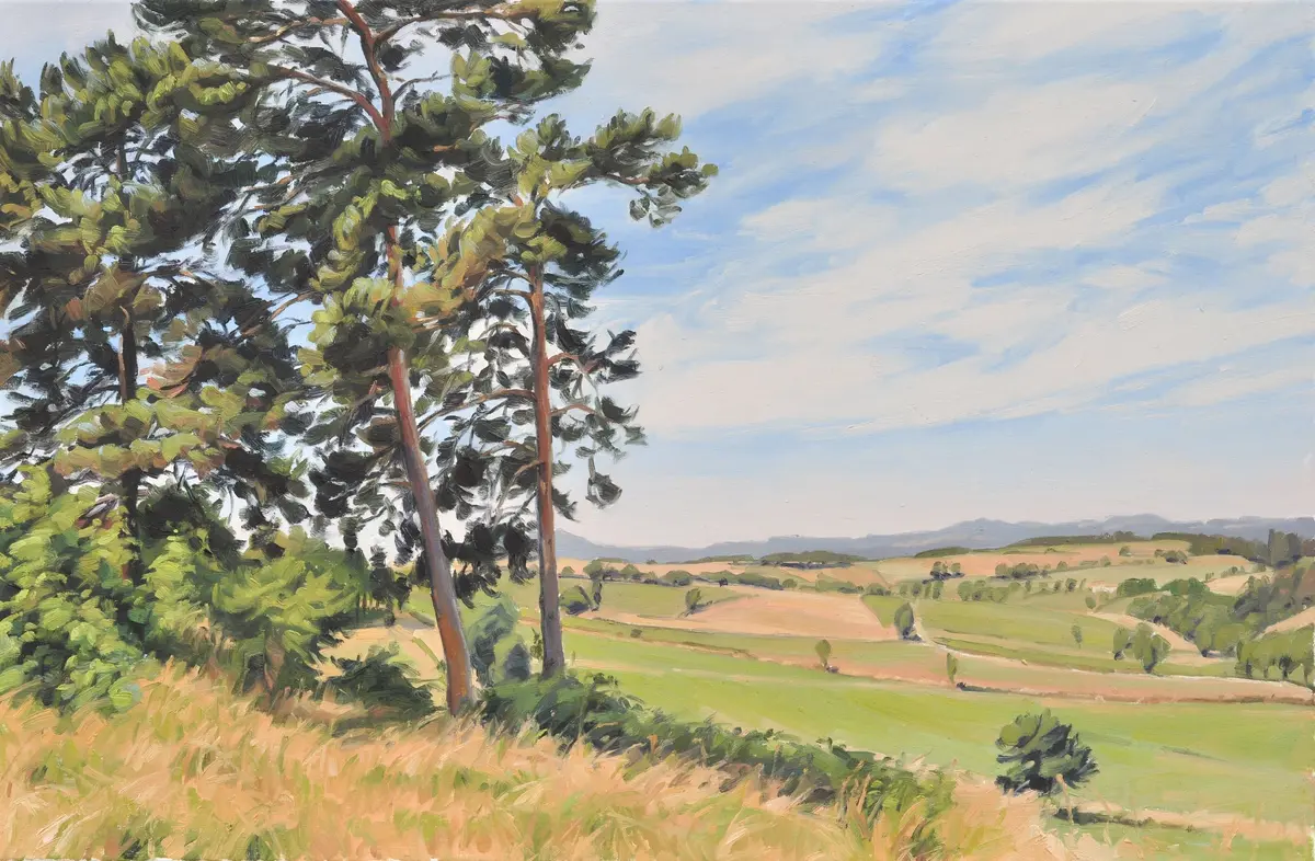 June 24 summer light Velay Mountains - Anne Baudequin