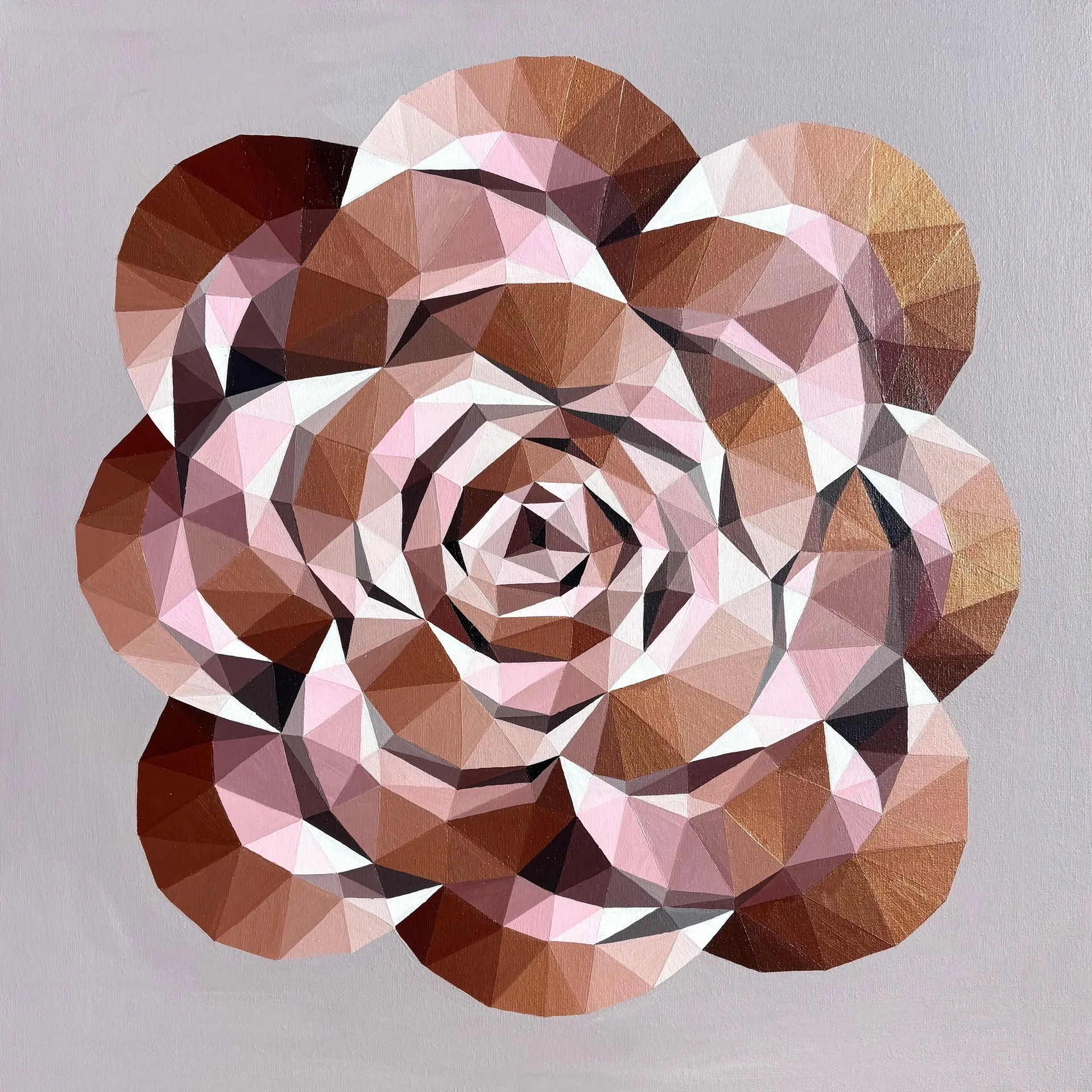 GEOMETRIC GOLDEN ROSE - Maria Tuzhilkina