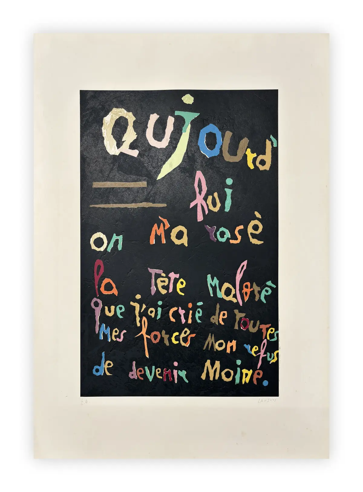 ANDRÉ LANSKOY (1902-1976) - Journal d'un fou