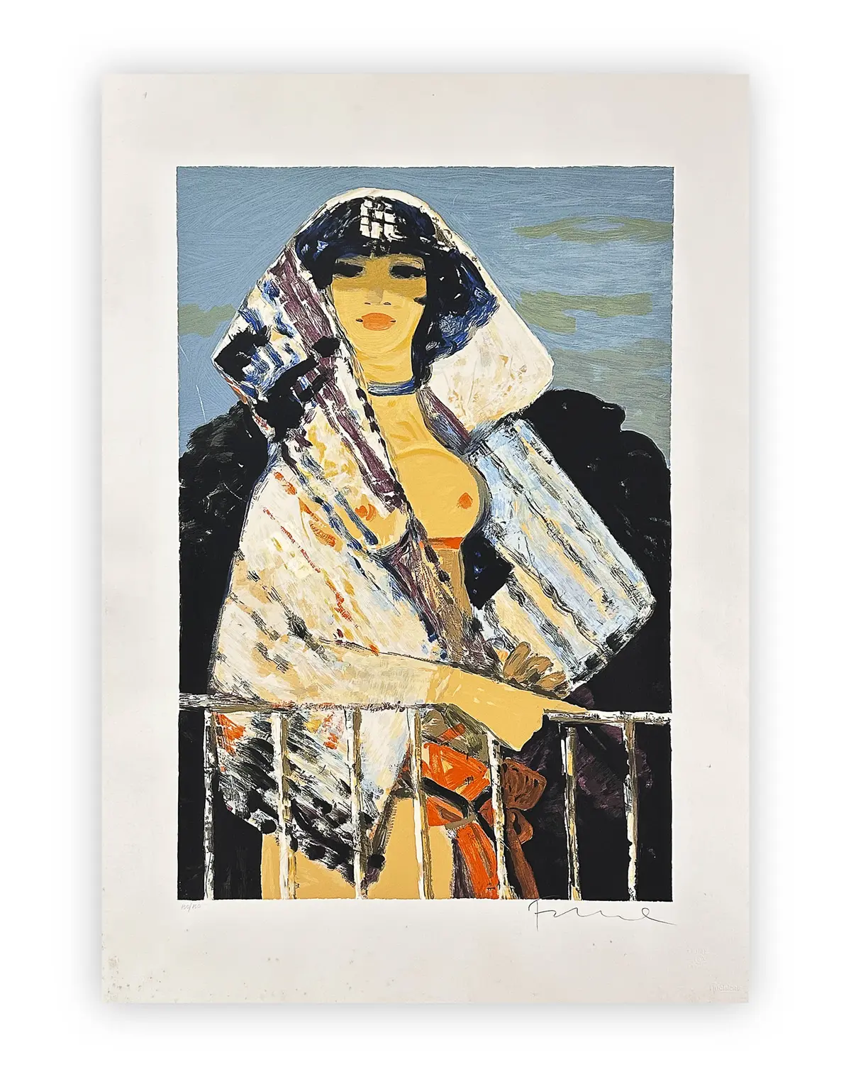SALVATORE FIUME (1915-1997) - Donna al balcone