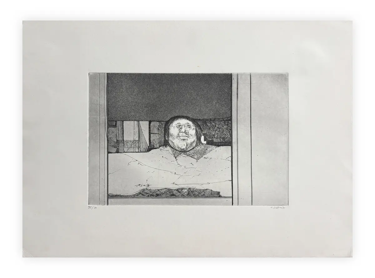 KARL PLATTNER (1919-1986) - A letto, 1971